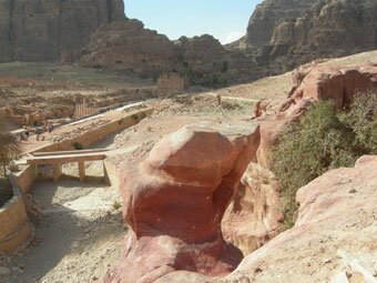 Петра. Главная дорога. Вид сверху. Иордания, фото